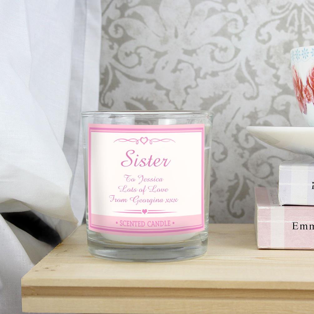 Personalised Pink Elegant Scented Jar Candle Extra Image 2